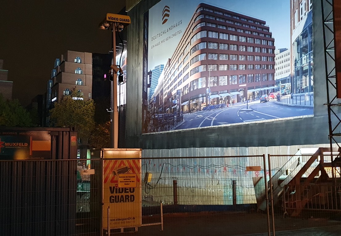 Video Guard in Bremen's Überseestadt district