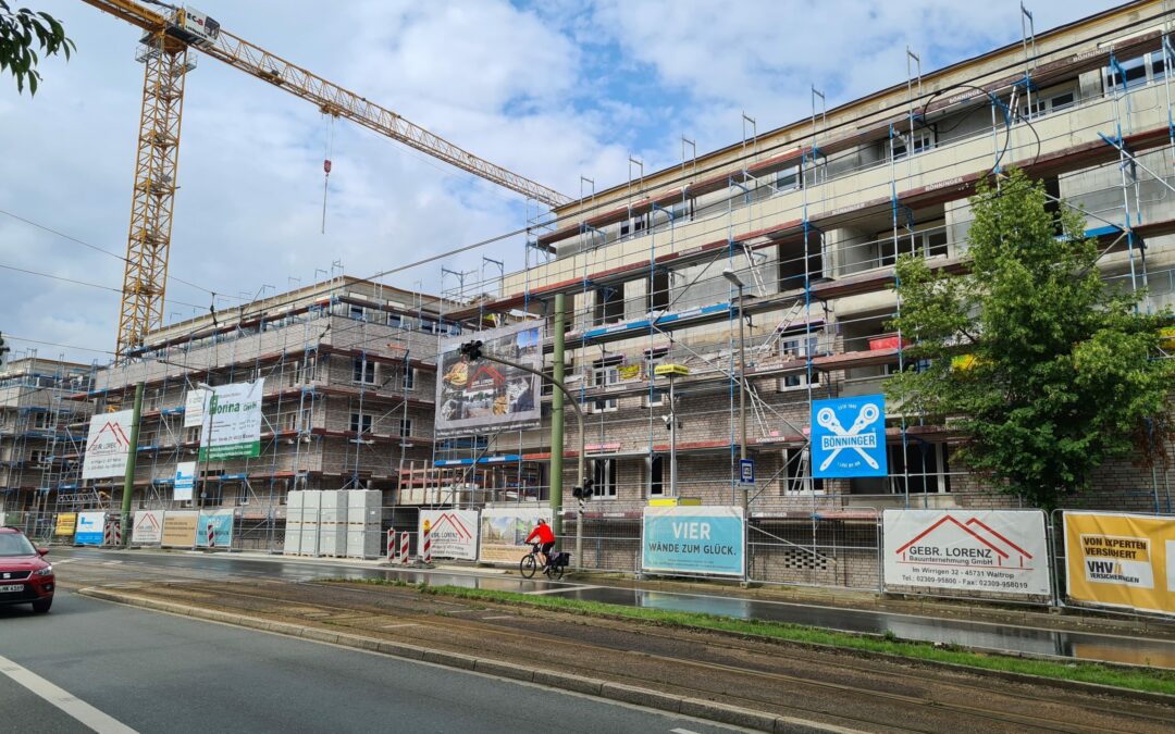 Innerstädtische Baustelle datenschutzkonform gesichert