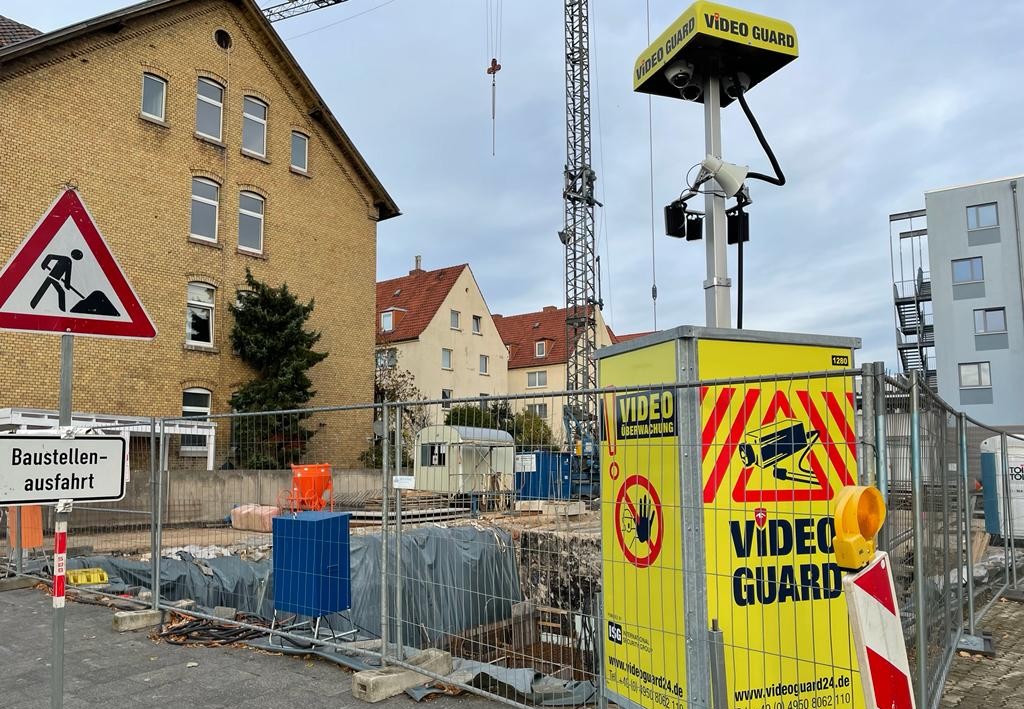 Video Guard in Bremen's Überseestadt district