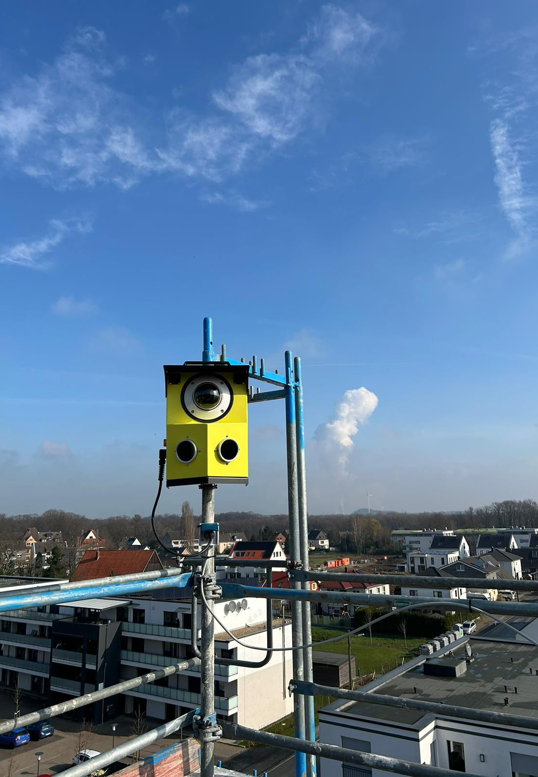 Videovakt i stadsdelen Überseestadt i Bremen
