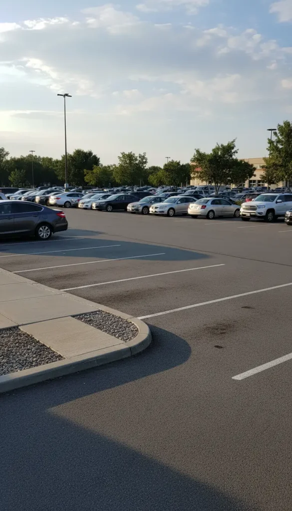 View of a parking lot