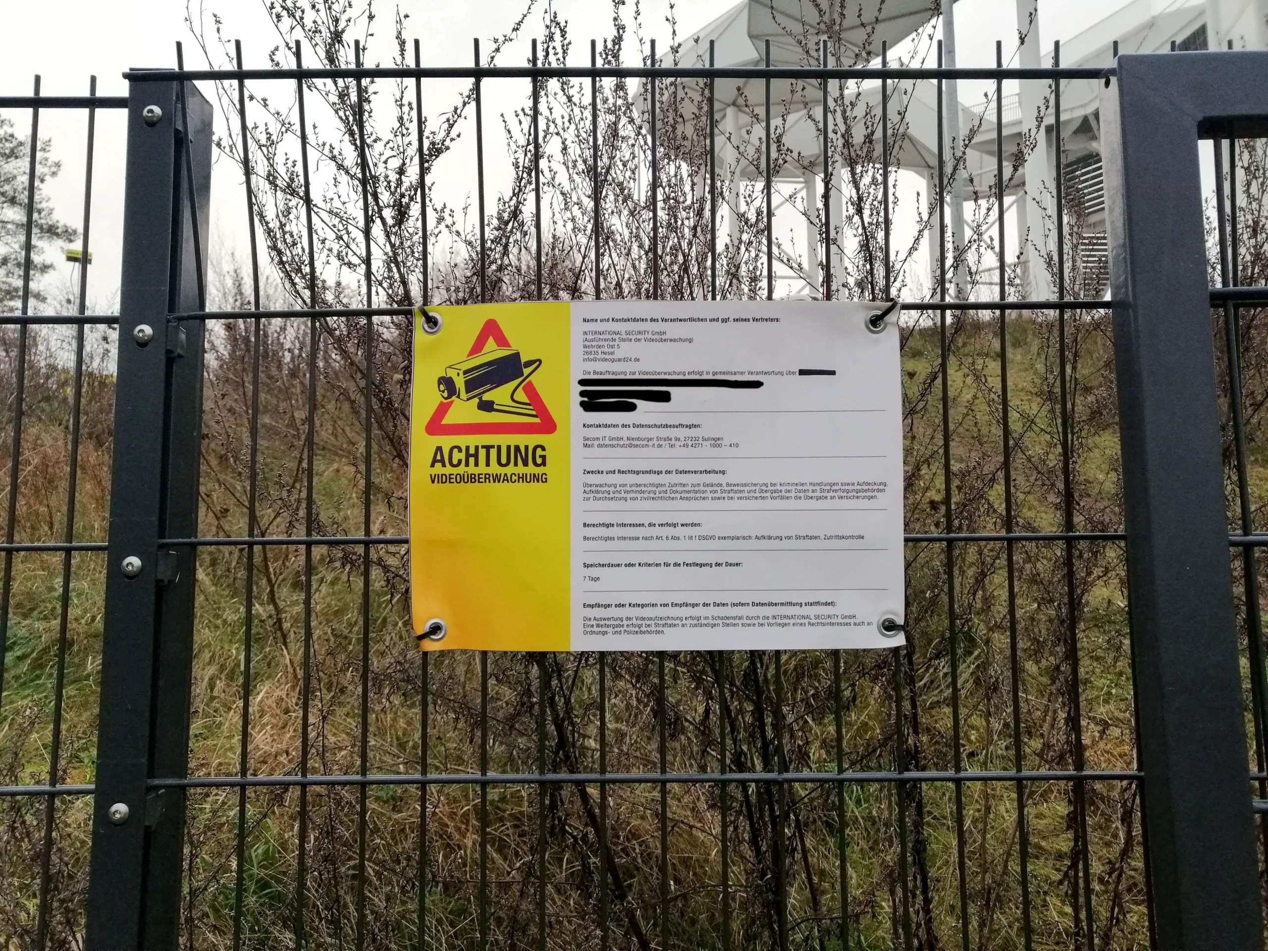 DSGVO Schild Videoüberachung